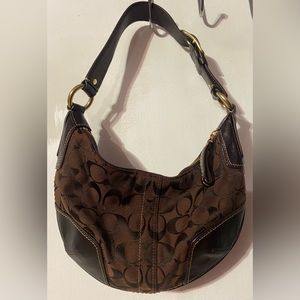 Coach soho small signature hobo shoulder bag brown